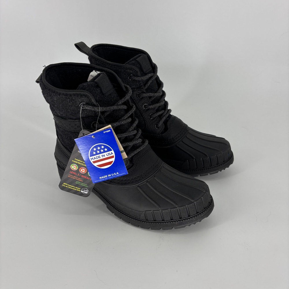 New Kamik Sienna Mid 2 Winter Boots Black Women Size 9 Waterproof Insulated Snow